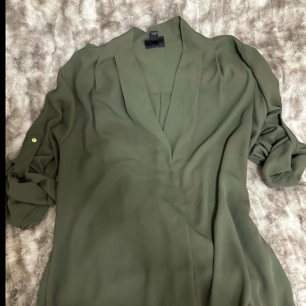 brand new green blouse with gold hardware